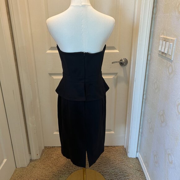 WHITE HOUSE BLACK MARKET Black Strapless Dress Fully Lined Size 6 - Picture 3 of 10